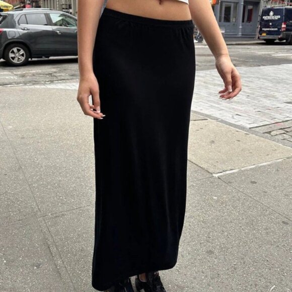 Brandy Melville Black Long Skirt One Size - Picture 1 of 5